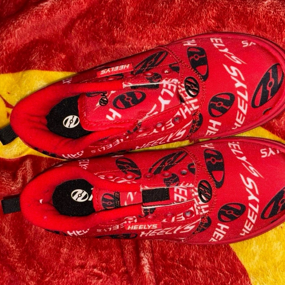 Heelys Red Graphic Slip-On Sneakers